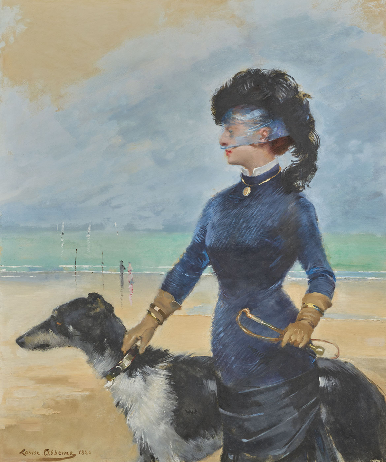 Portrait de Renée de Pont-Jest sur la plage