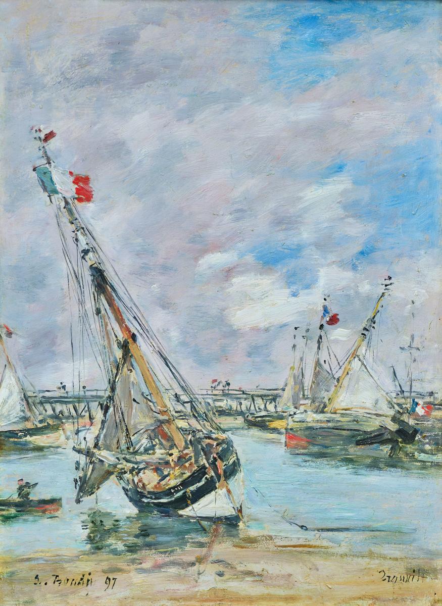 Boats at low tide, Trouville